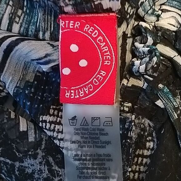 Red Carter Indigo Blues Bell mini dress size M/8 - Picture 9 of 10